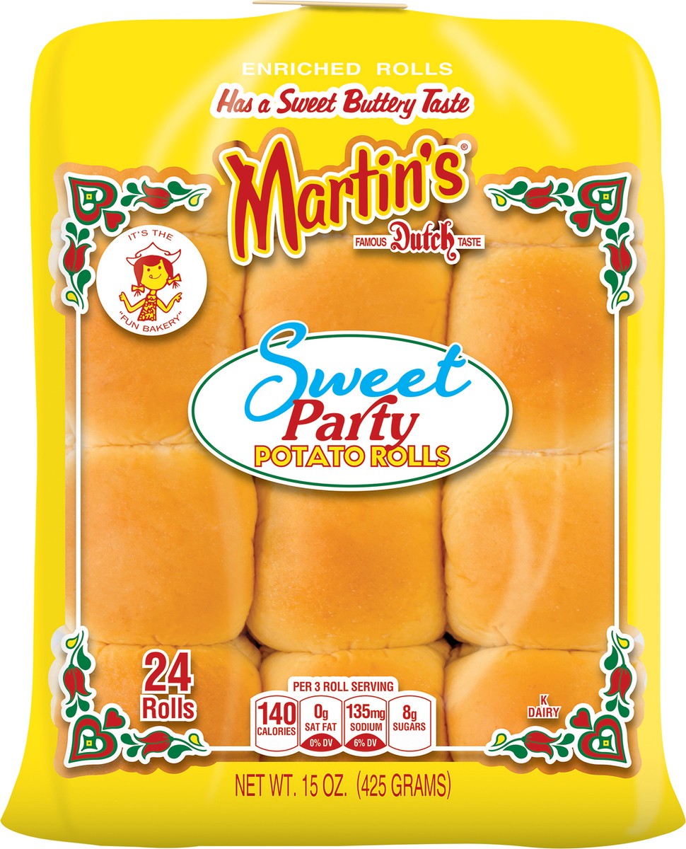 slide 2 of 14, Martin's Party Sweet Potato Rolls 24 ea, 24 ct