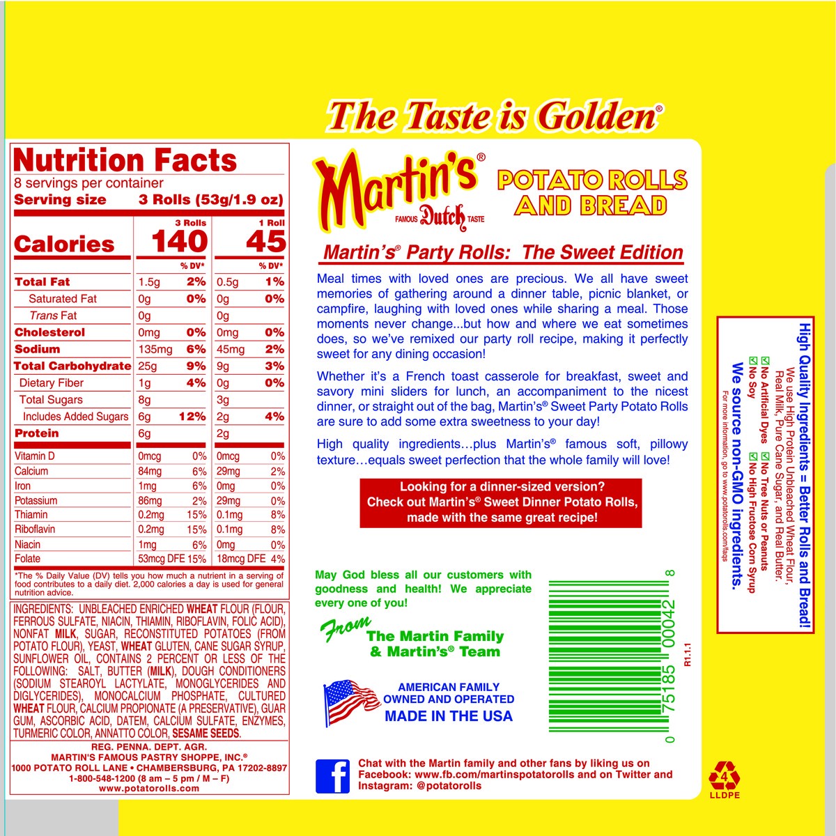slide 7 of 14, Martin's Party Sweet Potato Rolls 24 ea, 24 ct