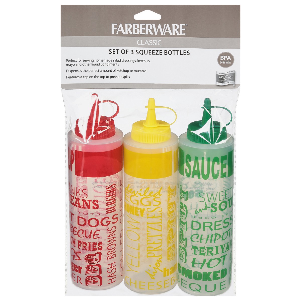 slide 1 of 9, Farberware Classic Squeeze Bottles 3 ea, 3 ct