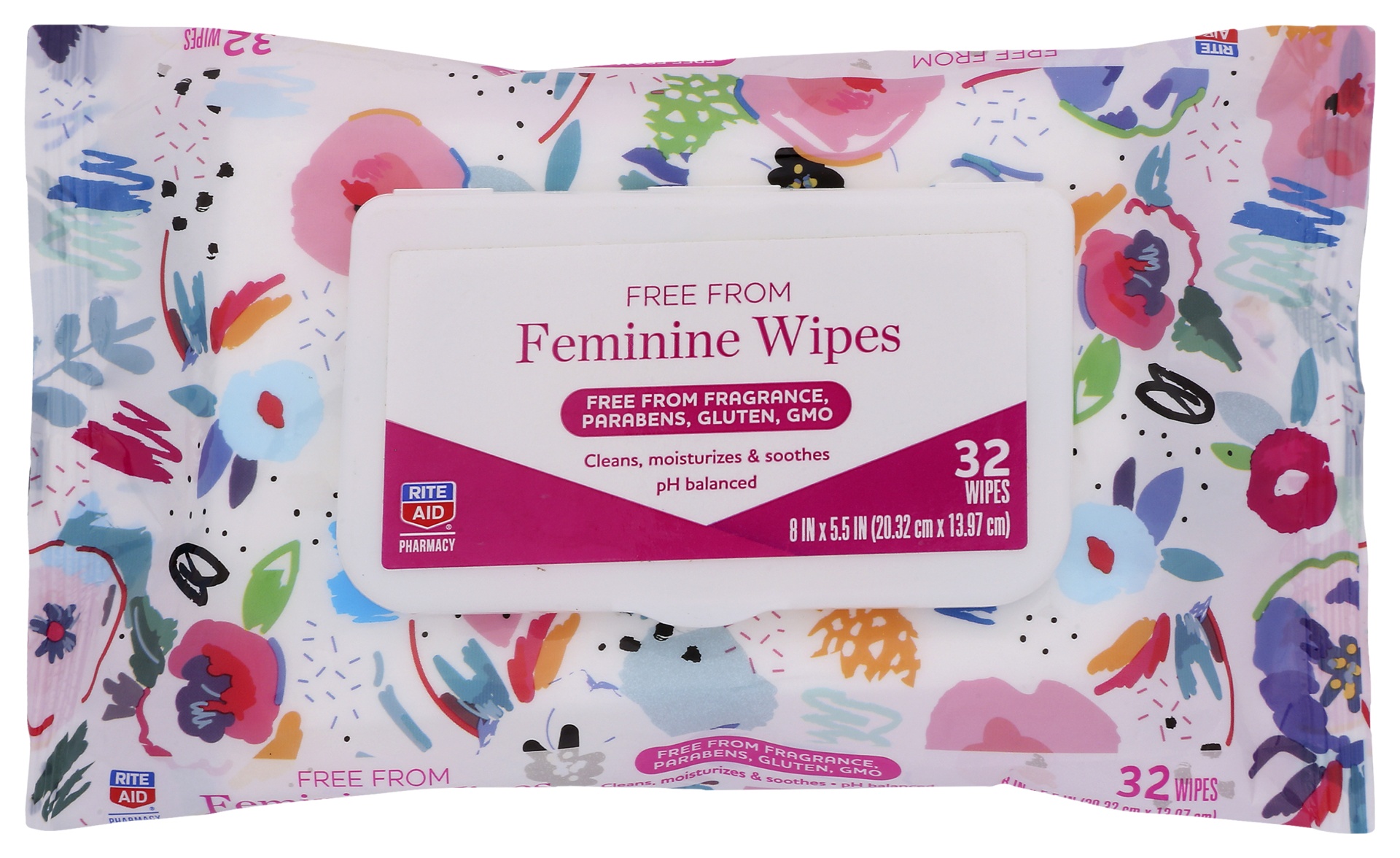 slide 1 of 5, Rite Aid Free From Feminine Wipe, 32 ct