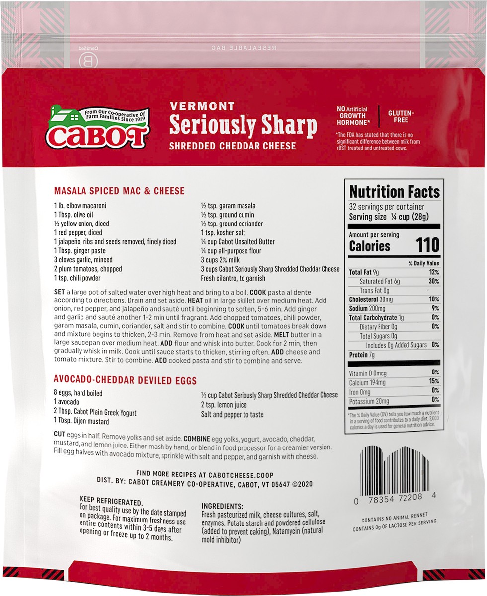 slide 3 of 3, 6/2Lb Seriously Sharp White Cheddar Shred, 2 lb