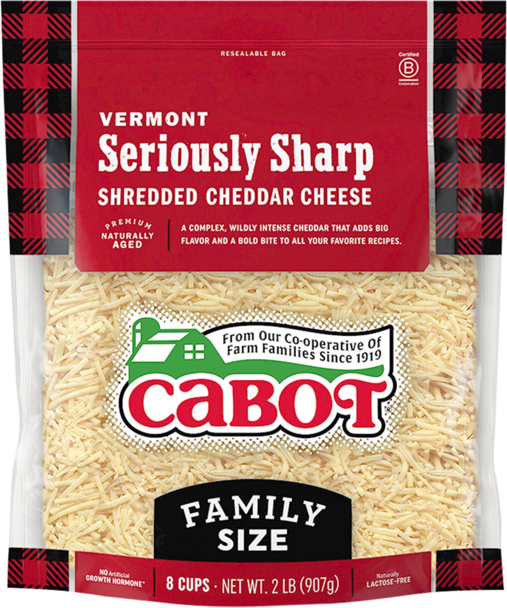 slide 2 of 3, 6/2Lb Seriously Sharp White Cheddar Shred, 2 lb