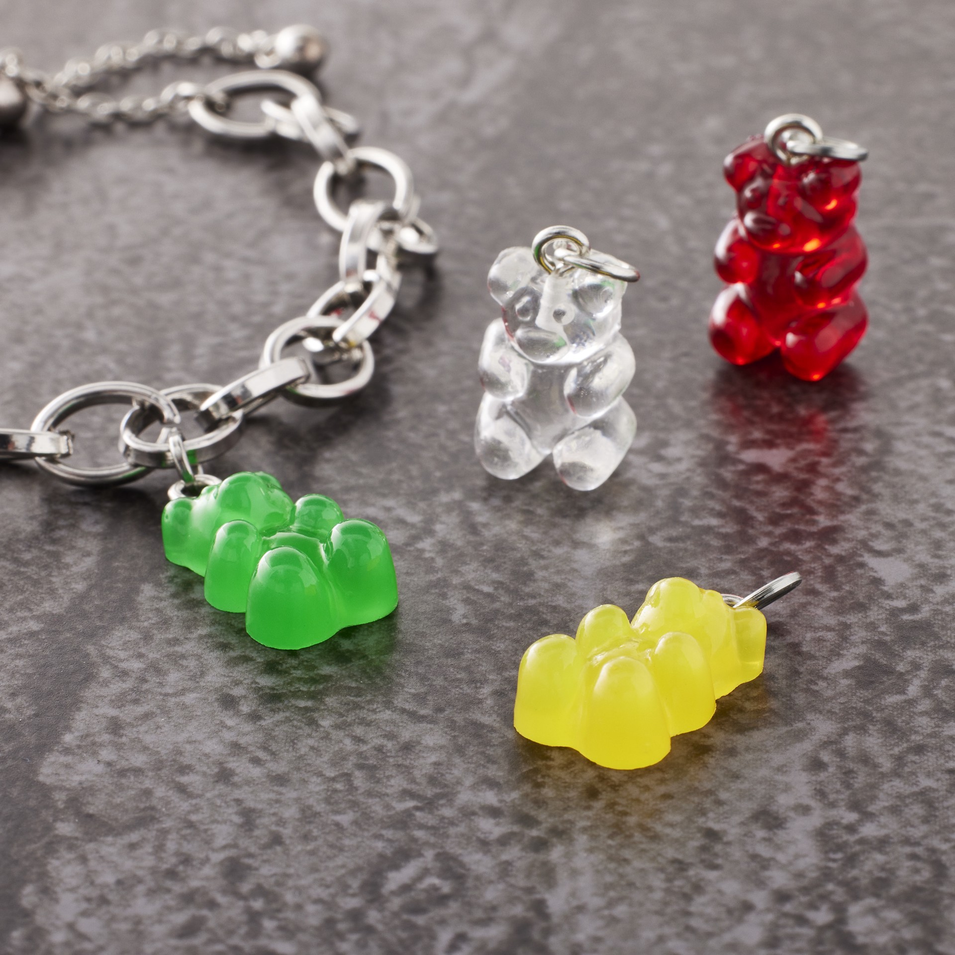 slide 3 of 3, Gummy Bear Charm Mix By Bead Landing, 23.8mm x 11.09mm charm size