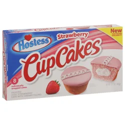 Hostess Cupcakes, Artificially Flavored Strawberry Snack Cakes, 12.7 Oz. Box (8 Ct.)