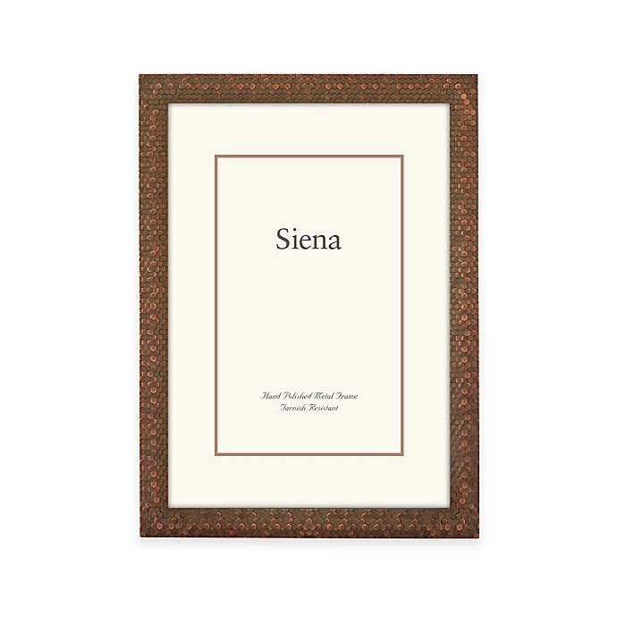 slide 1 of 1, Siena Metallics Glitter Frame - Brushed Copper, 4 in x 6 in