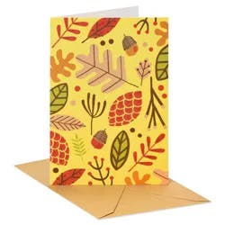 Carlton Cards Halloween Card Acorn Leaves