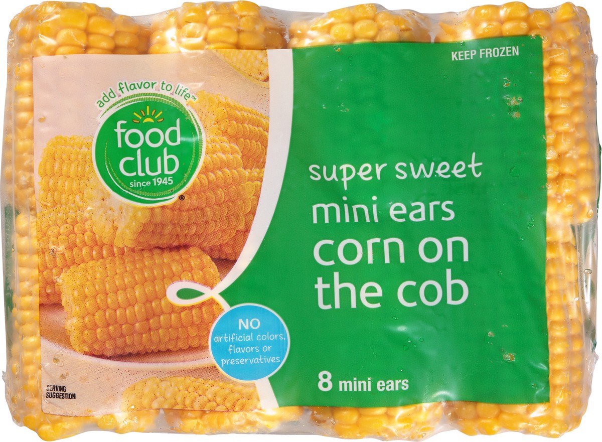 slide 1 of 14, Food Club Super Sweet Mini Ears Corn on the Cob 8 ea, 8 ct