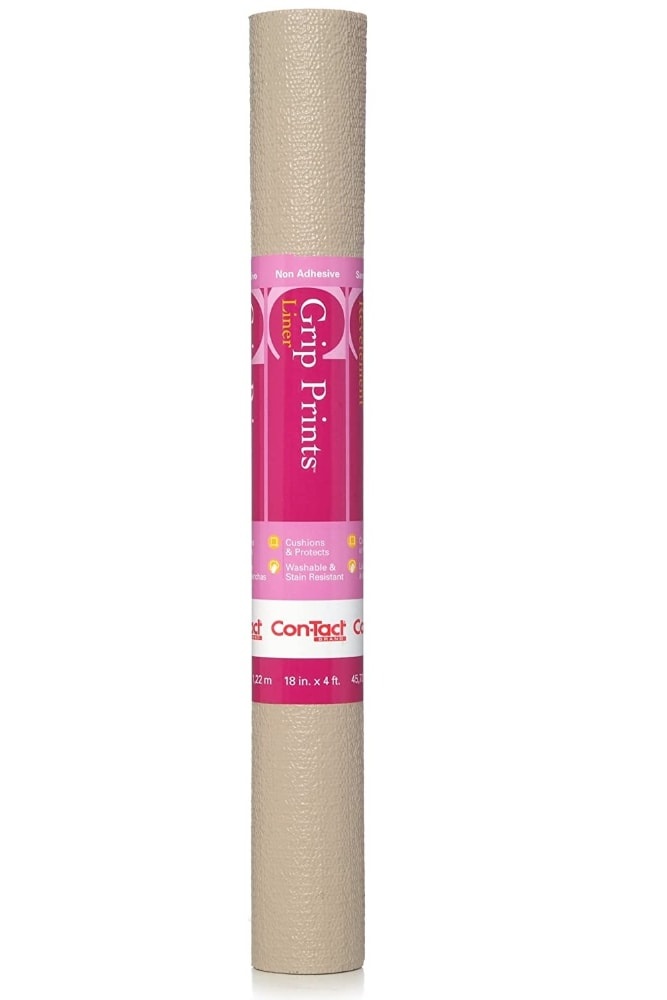 slide 1 of 1, Con-Tact Grip Prints Non-Adhesive Shelf Liner - Taupe, 18 in x 4 ft