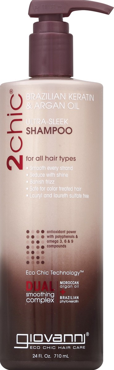 slide 2 of 2, Giovanni Cosmetics 2chic Brazilian Keratin & Argan Oil Ultra-Sleek Shampoo - 24 Fl Oz Bottle, 24 fl oz