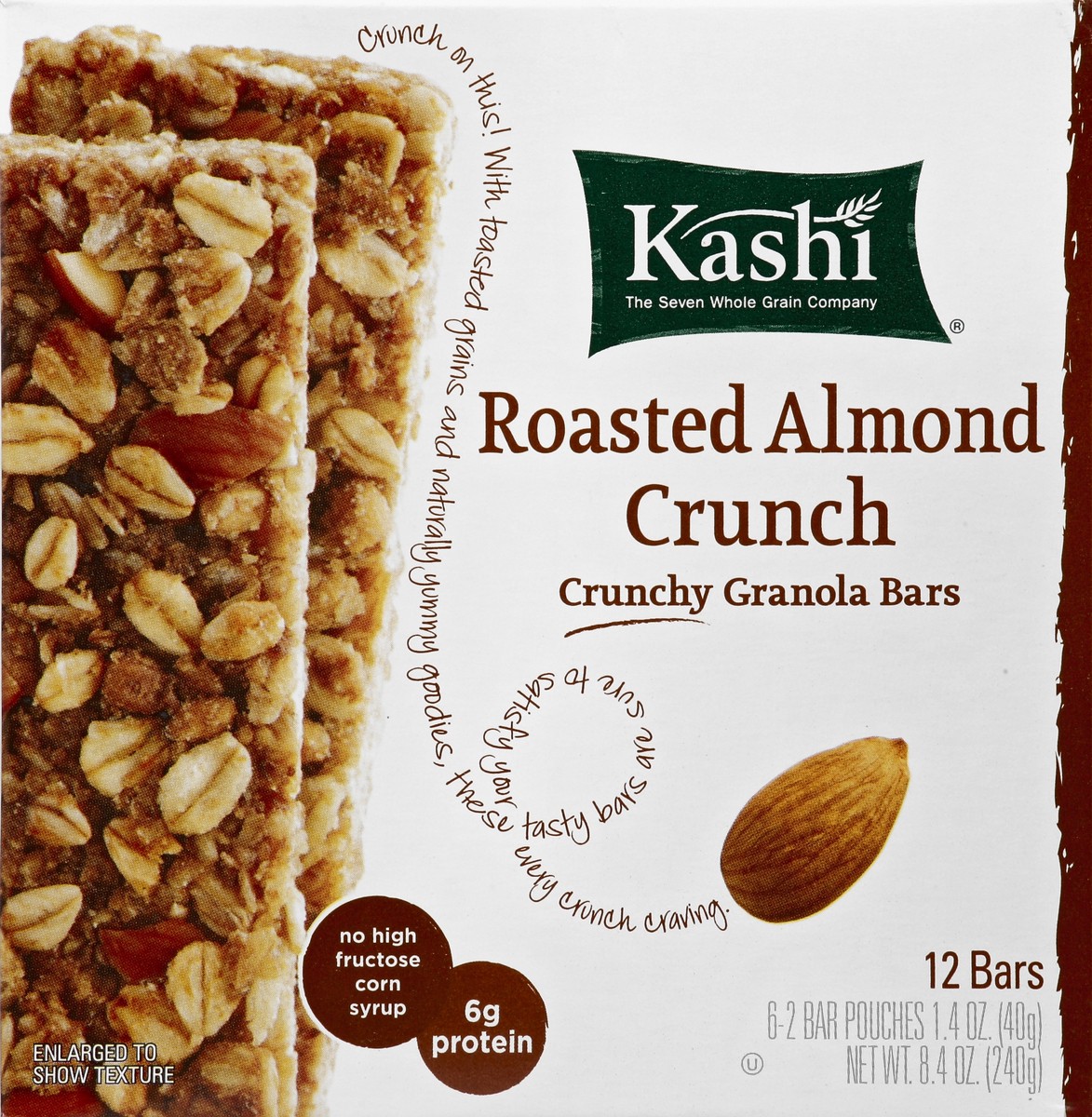 slide 4 of 4, Kashi Roasted Almond Crunch Granola Bars, 12 ct; 8.4 oz