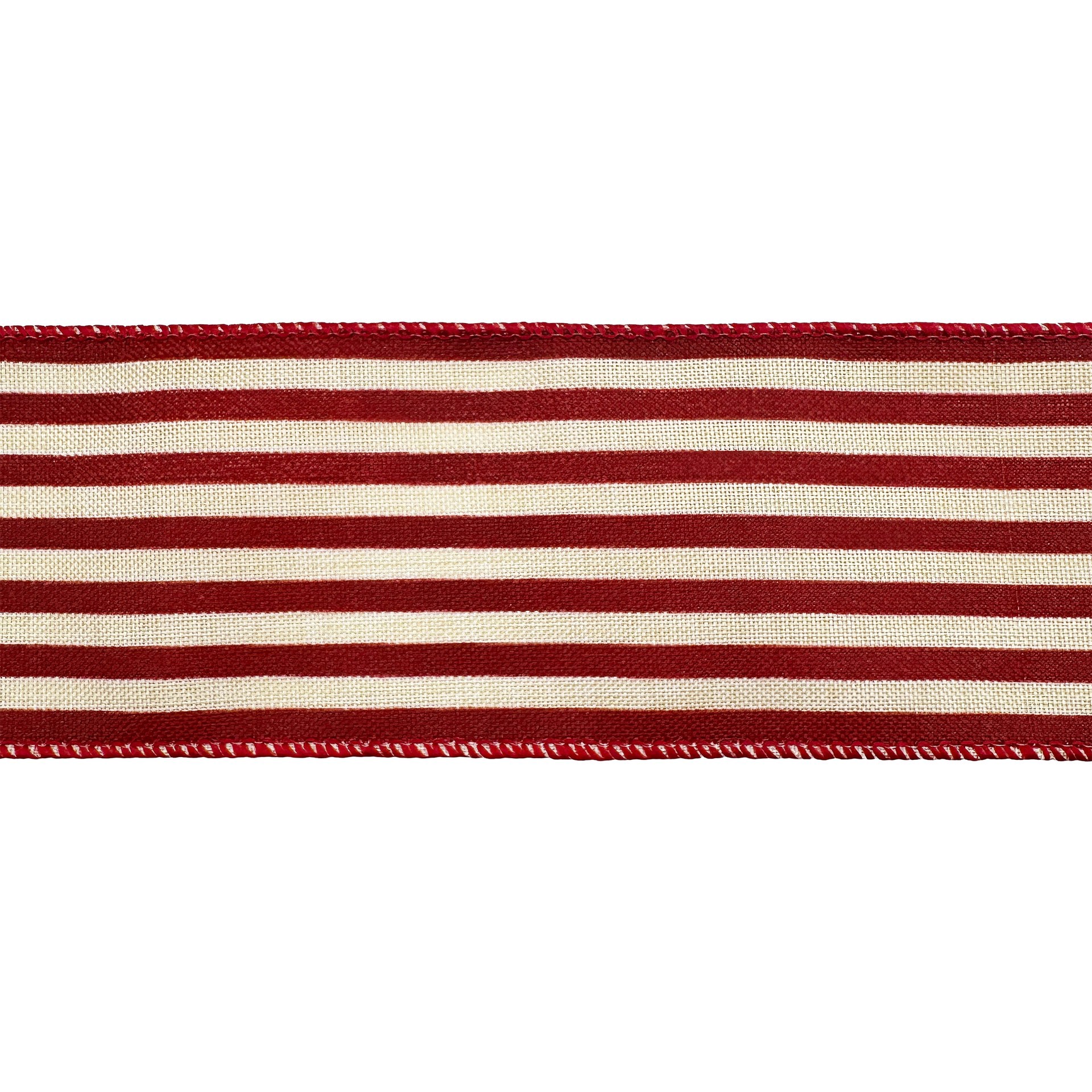 slide 2 of 4, 20.5" Red Ticking Stripes Tree Bow By Celebrate It, 11 in x 20.5 in