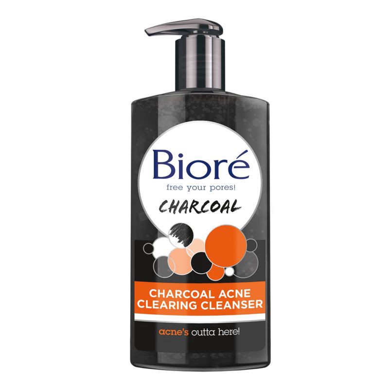 slide 1 of 5, Biore Charcoal Acne Clean, 6.77 oz