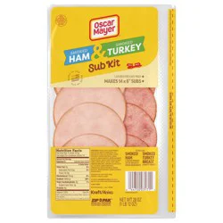 Oscar Mayer Ham & Turkey Sub Kit, Smoked - 28 oz