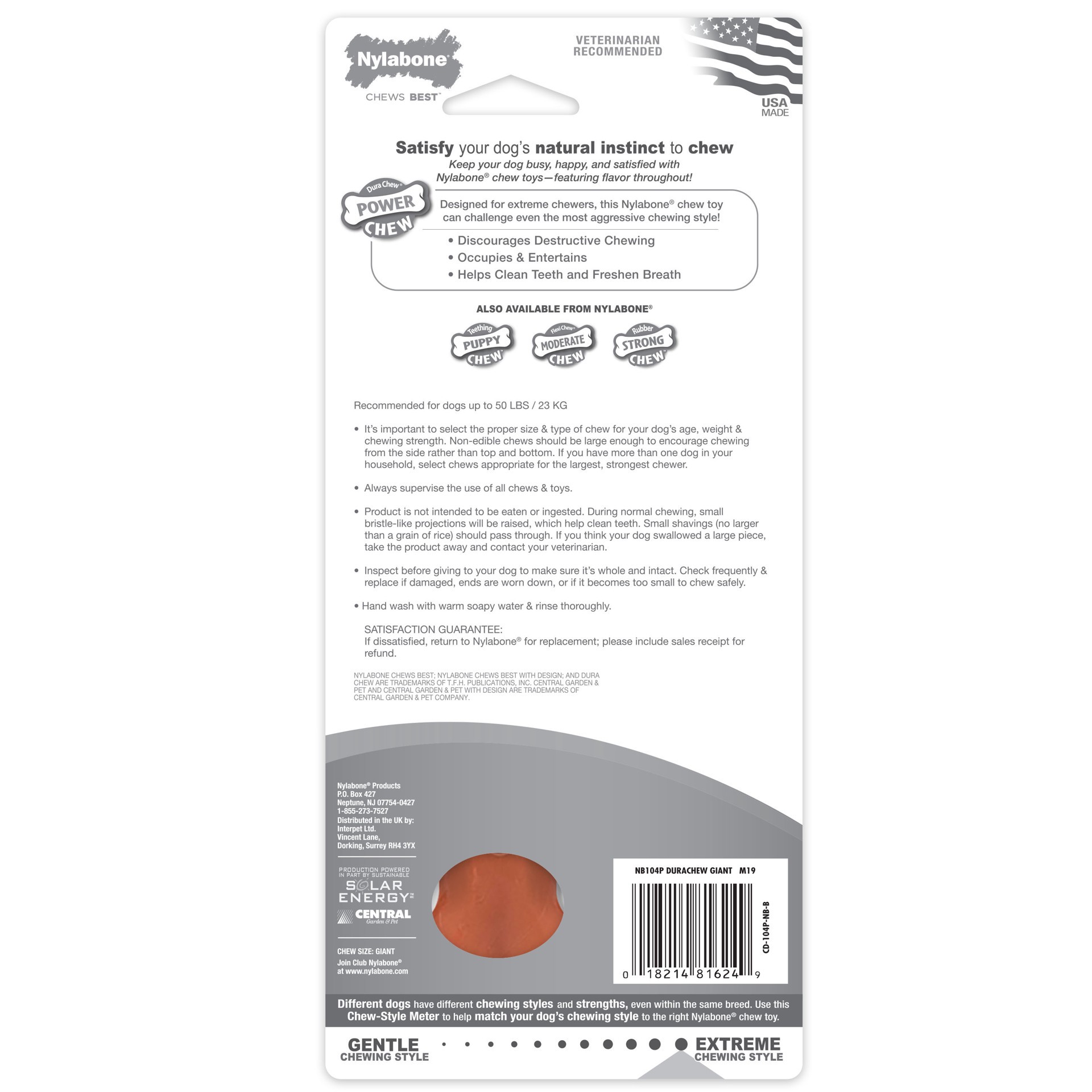 slide 10 of 10, Nylabone Power Chew Dog Toy Bacon Large/Giant - Up to 50 lbs.(1 Count), 1 cnt