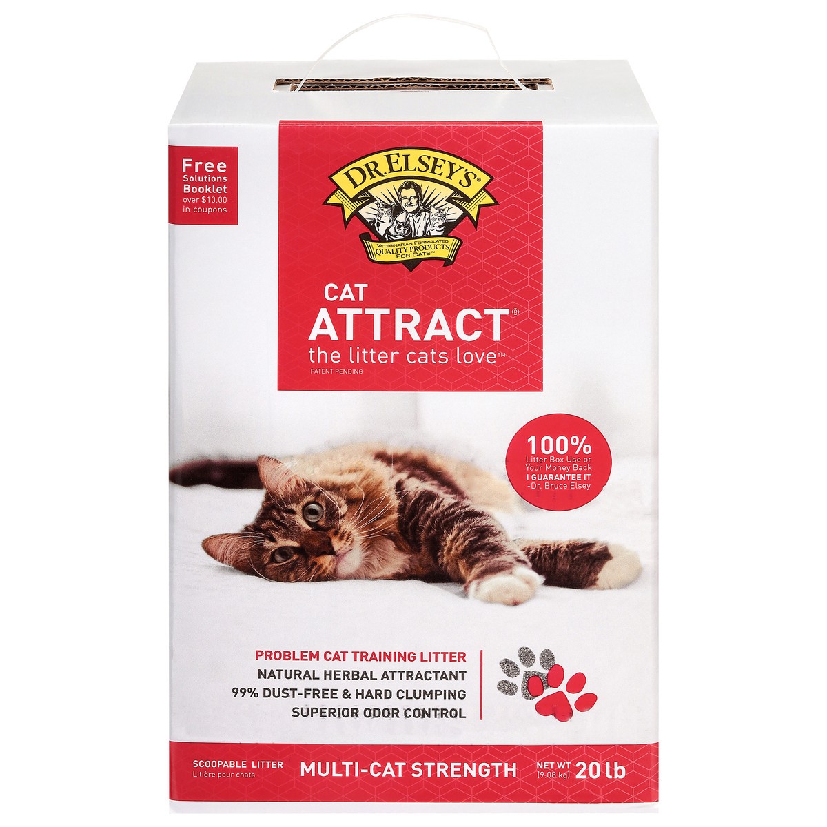 slide 1 of 12, Dr. Elsey's Cat Attract Multi-Cat Strength Scoopable Litter 20 lb, 20 lb