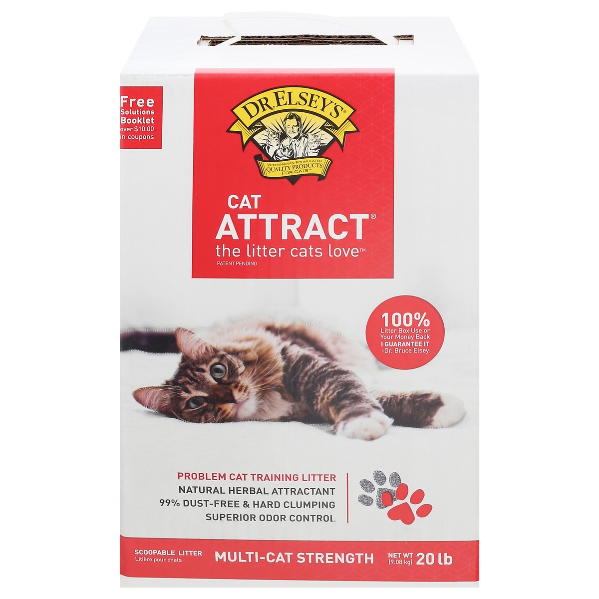 slide 5 of 12, Dr. Elsey's Cat Attract Multi-Cat Strength Scoopable Litter 20 lb, 20 lb