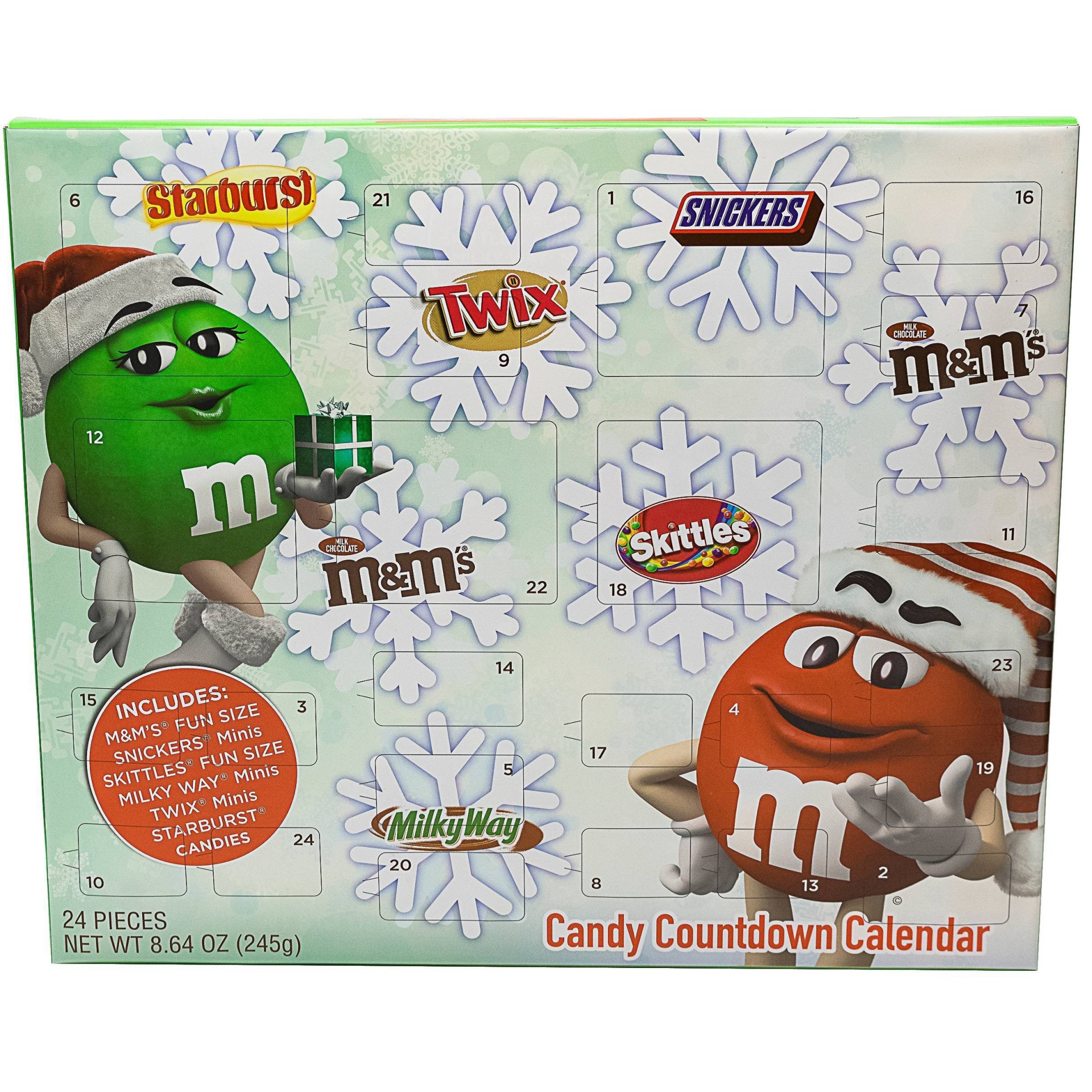 slide 1 of 1, M&M's M&M Holiday Advent Calendar, 0.64 ct