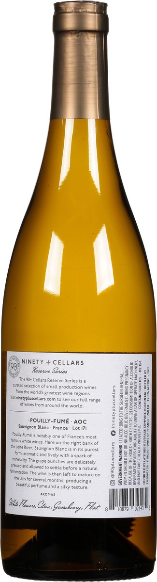 slide 5 of 10, 90+ Cellars Reserve Series Vallee de la Loire France Lot 171 Pouilly Fume 750 ml, 750 ml