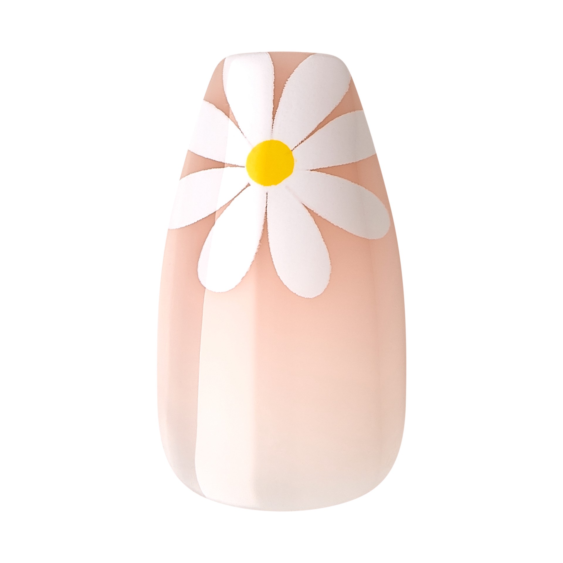 slide 5 of 5, KISS Voguish Fantasy Medium Coffin Press-On Nails, Summertime, White, 31 Ct., 1 ct