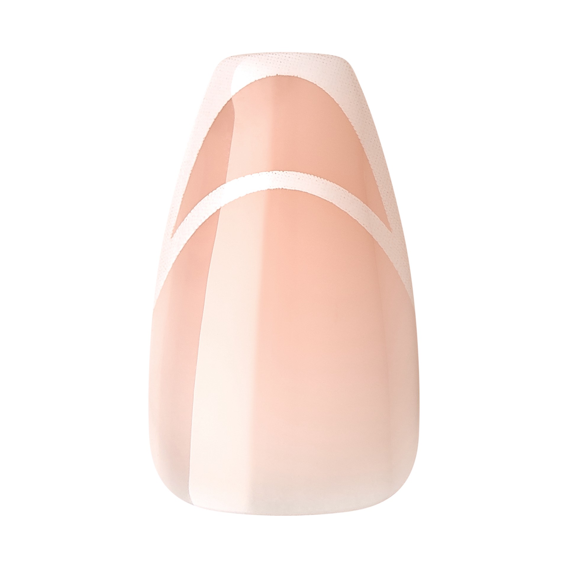 slide 2 of 5, KISS Voguish Fantasy Medium Coffin Press-On Nails, Summertime, White, 31 Ct., 1 ct
