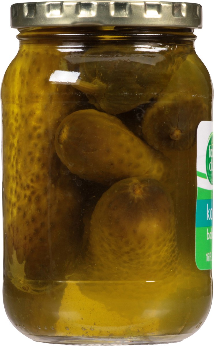slide 7 of 9, Food Club Kosher Baby Whole Dill Pickles 16 fl oz, 16 oz