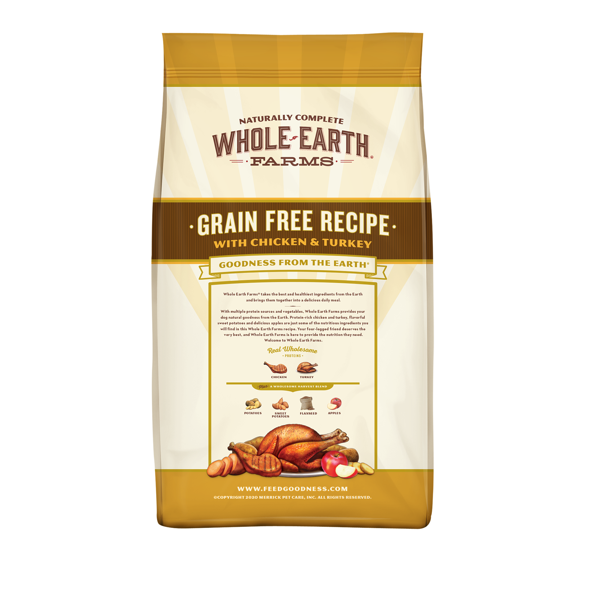 slide 3 of 3, Whole Earth Farms Grain Free Dry Dog Food Chicken & Turkey Recipe - 12 lb Bag, 12 lb