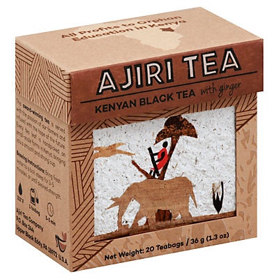 slide 1 of 1, Ajiri Tea Kenyan Black Tea With Ginger Tea Bags, 20 ct