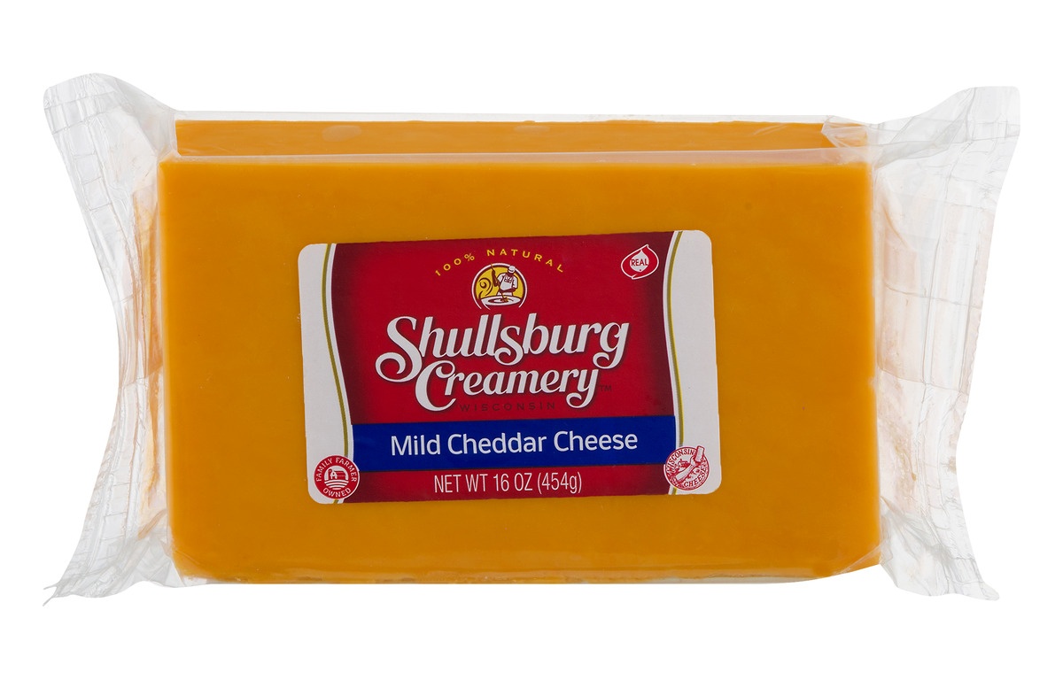 slide 1 of 1, Shullsburg Creamery Mild Cheddar Cheese, 16 oz