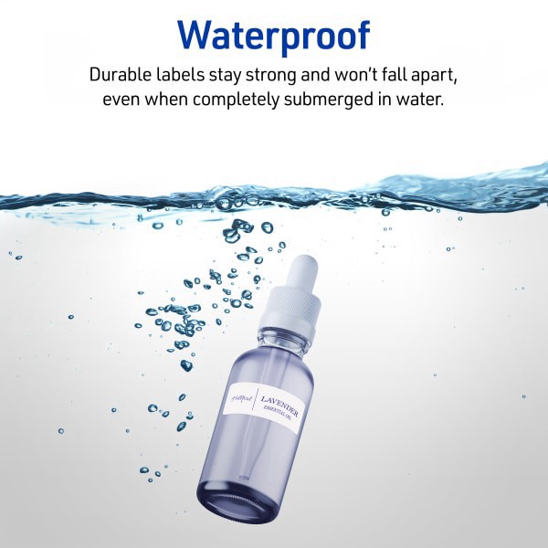 slide 5 of 9, Avery Printable Waterproof Labels With Sure Feed, Rectangle, 1"" X 2-5/8"", Matte White, Pack Of 300, 300 ct