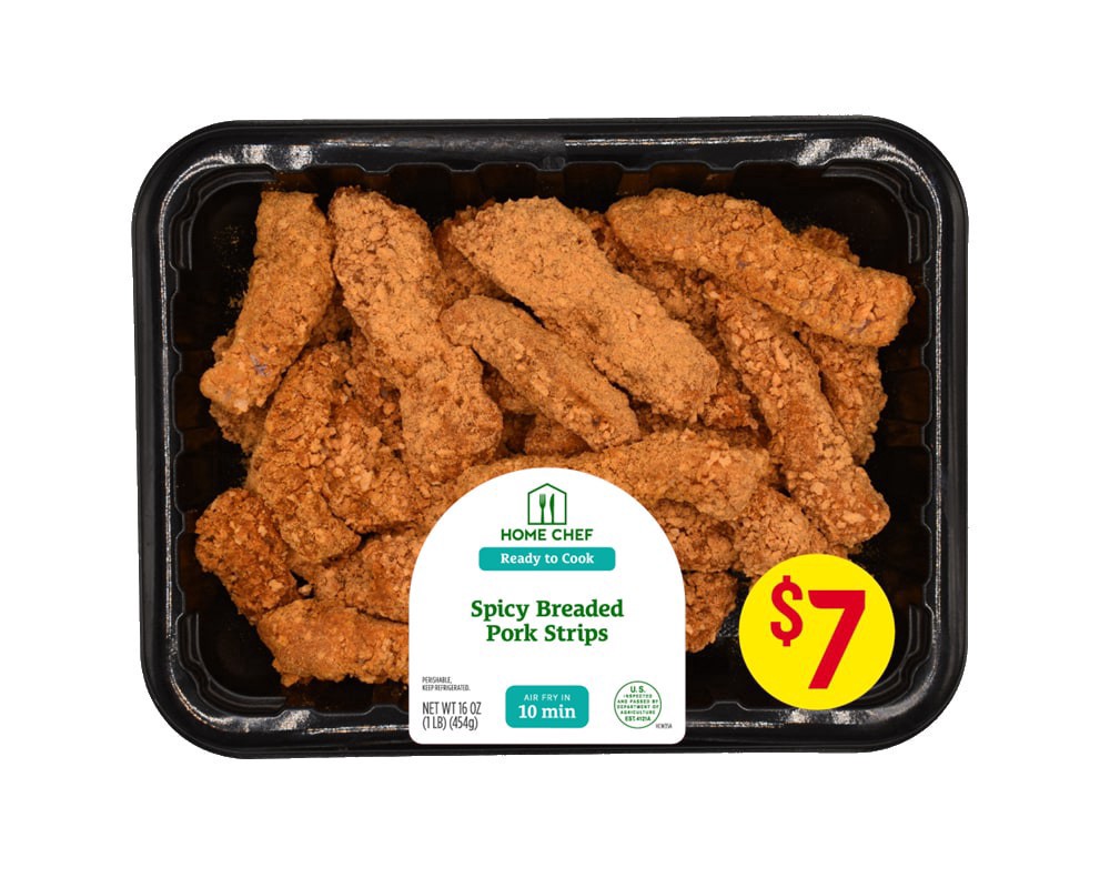 slide 1 of 1, Custom Made Meals Spicy Breaded Pork Strips, 1 lb