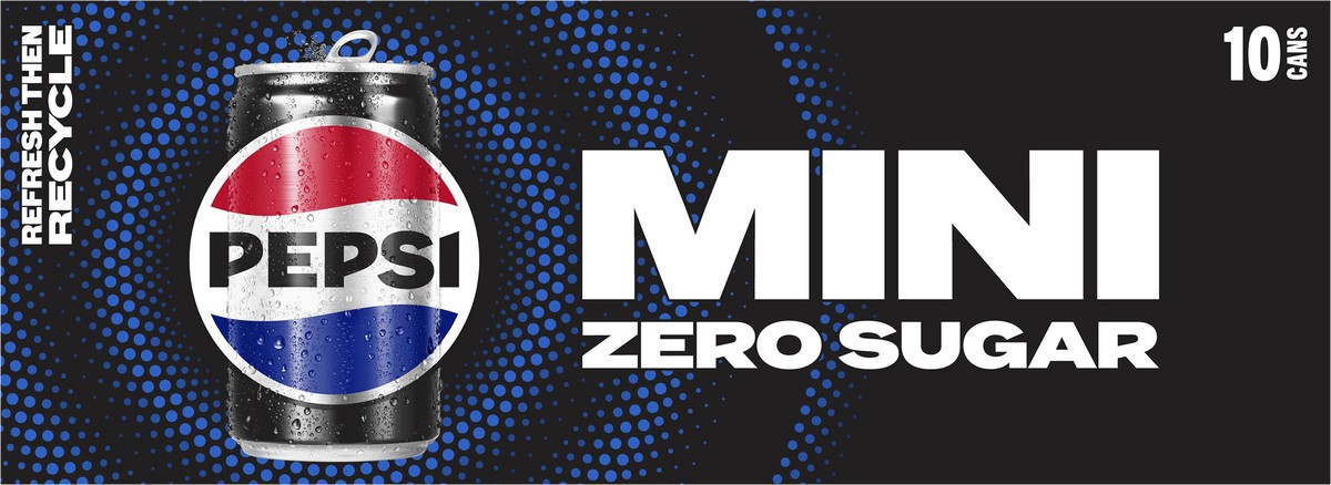 slide 6 of 6, Pepsi Zero Sugar Mini Soda - 10 ct, 10 ct