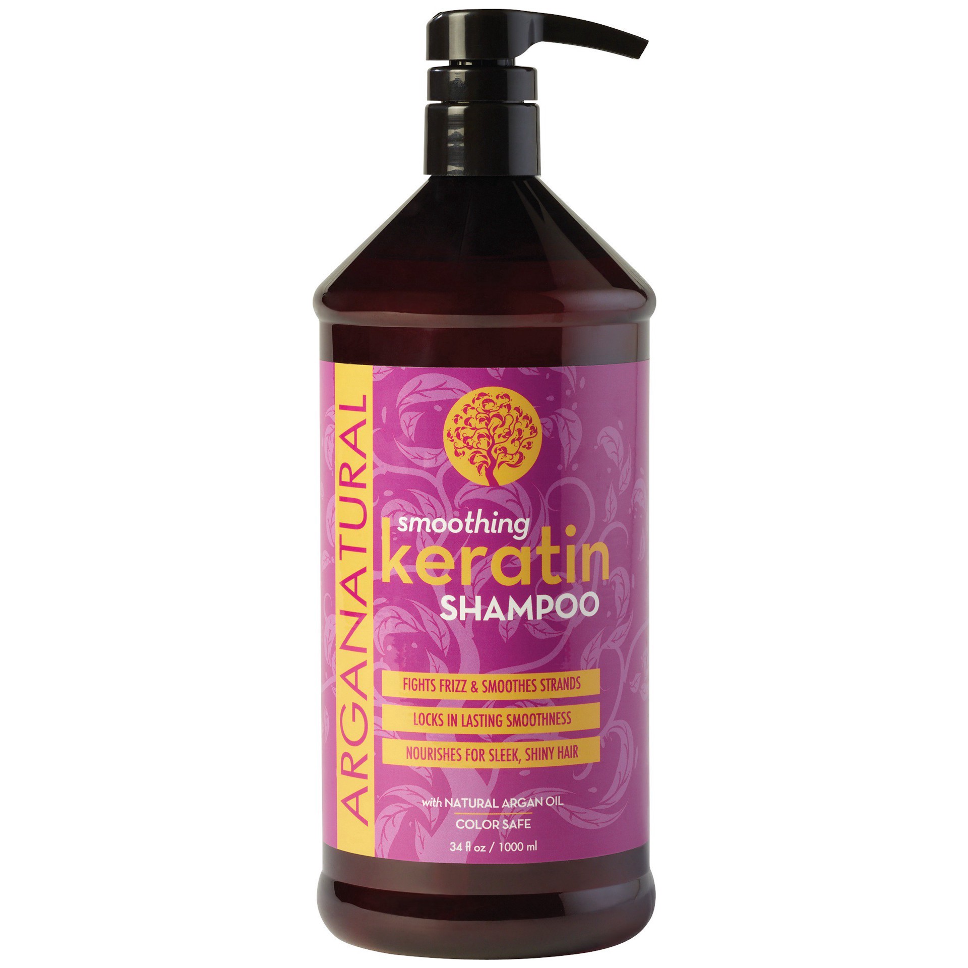 slide 1 of 1, Argan Keratin Smoothing Shampoo, 34 Oz, 1 ct