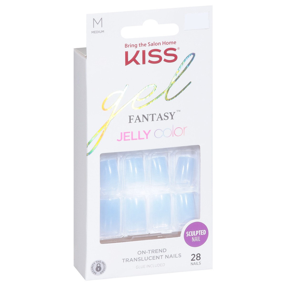 slide 4 of 13, Kiss Gel Fantasy Jelly Color Sculpted Nails Medium 28 ea, 1 ct