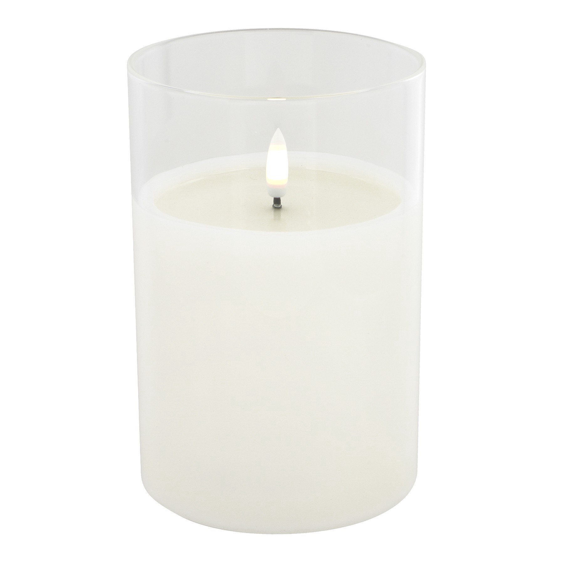 slide 2 of 2, 4" X 6" Led Glass Wax Flickering Candle By Ashland, 4 in x 6 in