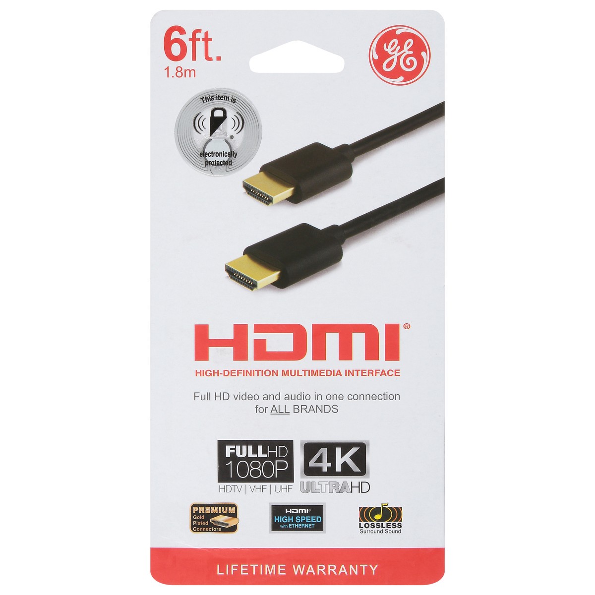 slide 2 of 4, GE 6 Ft HDMI 1 Each, 1 ct