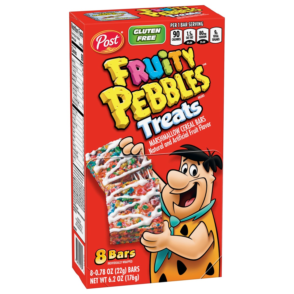 slide 3 of 9, Post Fruity PEBBLES Treats, 8 CT Box, 6.2 oz