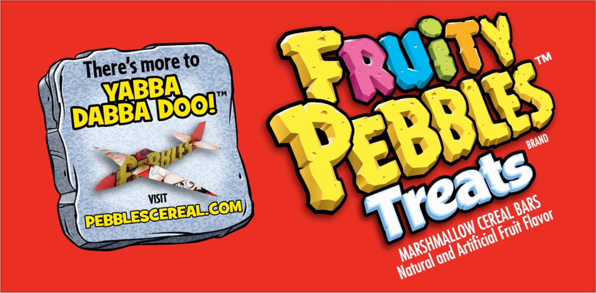 slide 4 of 9, Post Fruity PEBBLES Treats, 8 CT Box, 6.2 oz