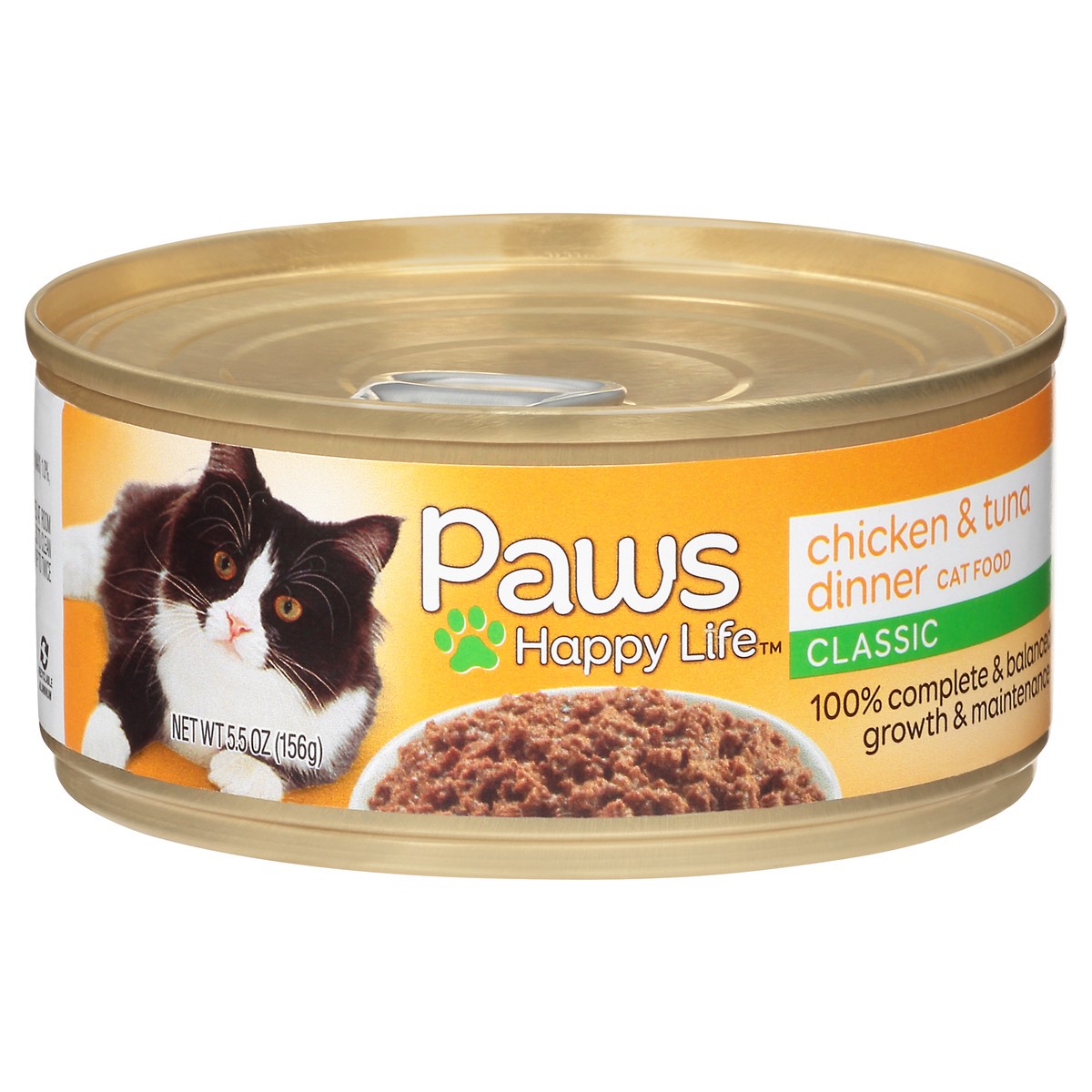 slide 2 of 9, Paws Happy Life Classic Chicken & Tuna Dinner Cat Food 5.5 oz, 5.5 oz