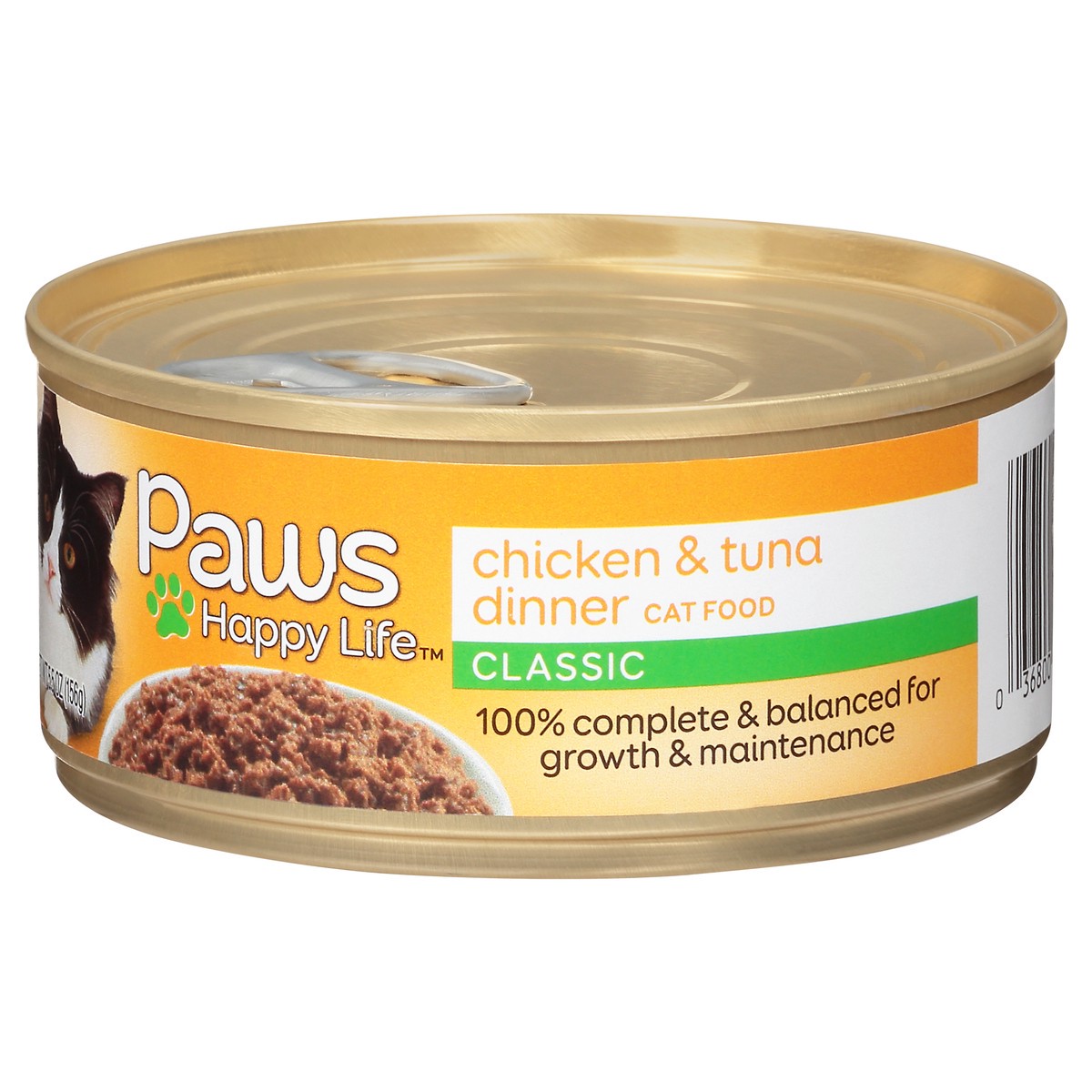 slide 3 of 9, Paws Happy Life Classic Chicken & Tuna Dinner Cat Food 5.5 oz, 5.5 oz