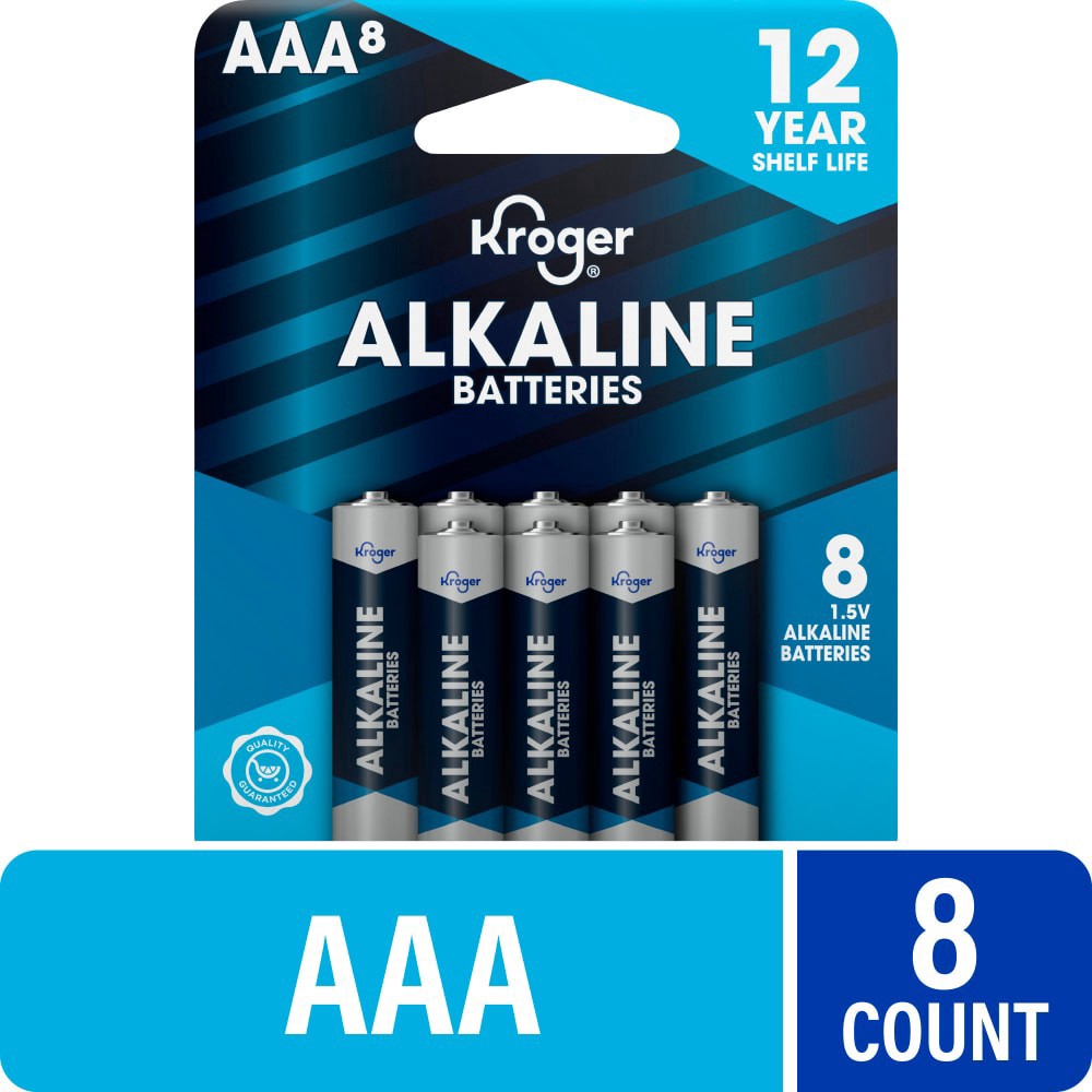 slide 1 of 1, Kroger® Alkaline AAA Batteries, 8 ct