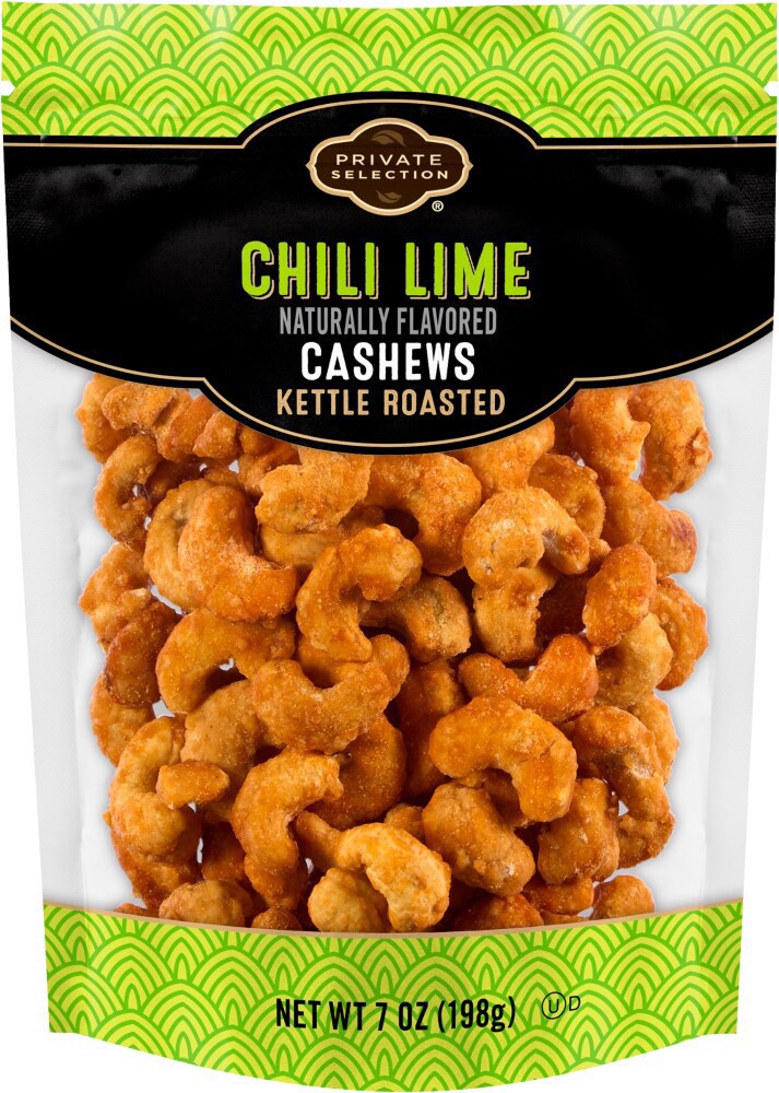 slide 3 of 3, Private Selection® Chili Lime Kettle Roasted Cashews, 7 oz