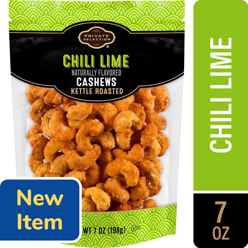 slide 2 of 3, Private Selection® Chili Lime Kettle Roasted Cashews, 7 oz