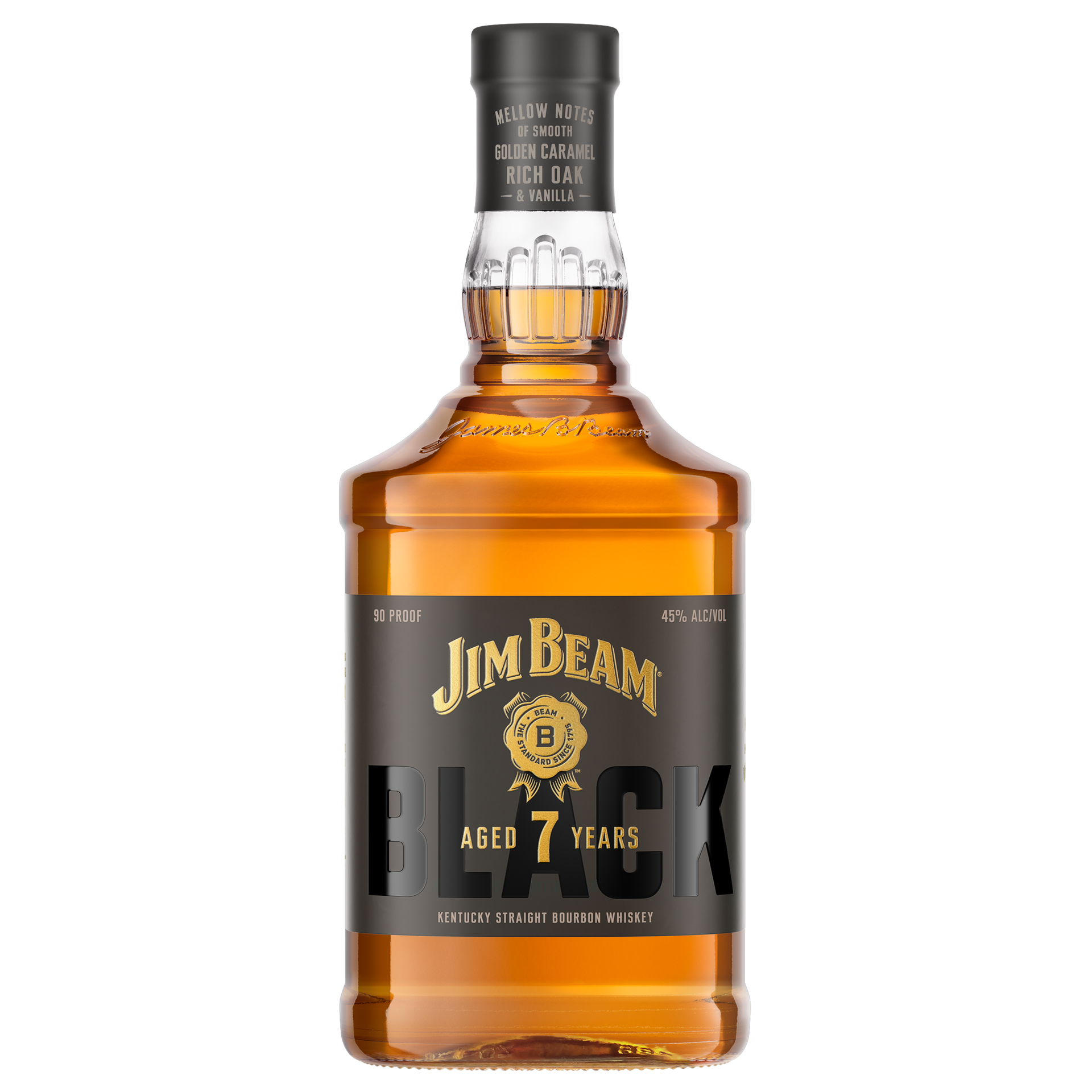 slide 3 of 4, Jim Beam Black Label 7 Yr Whiskey, 1 liter