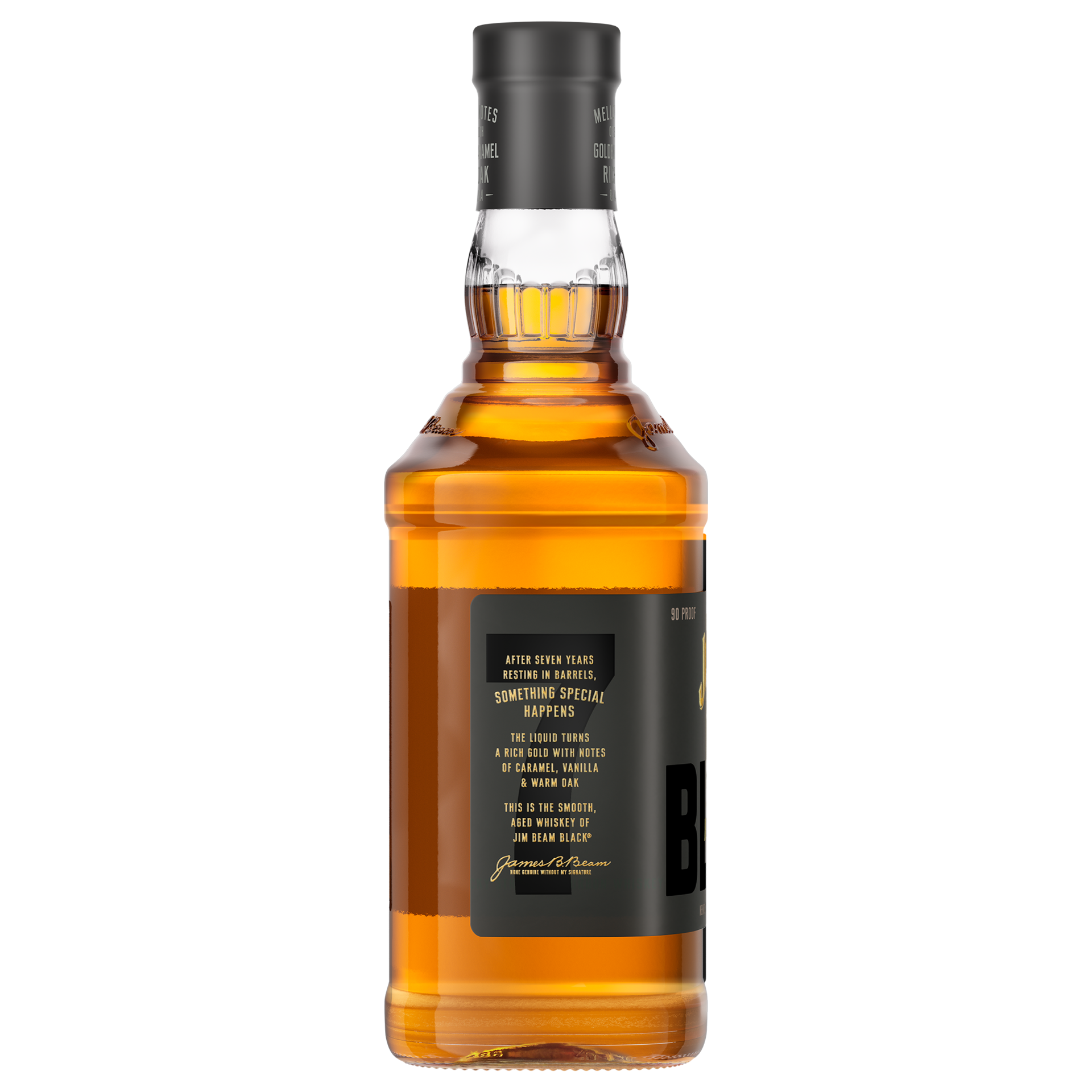 slide 2 of 4, Jim Beam Black Label 7 Yr Whiskey, 1 liter