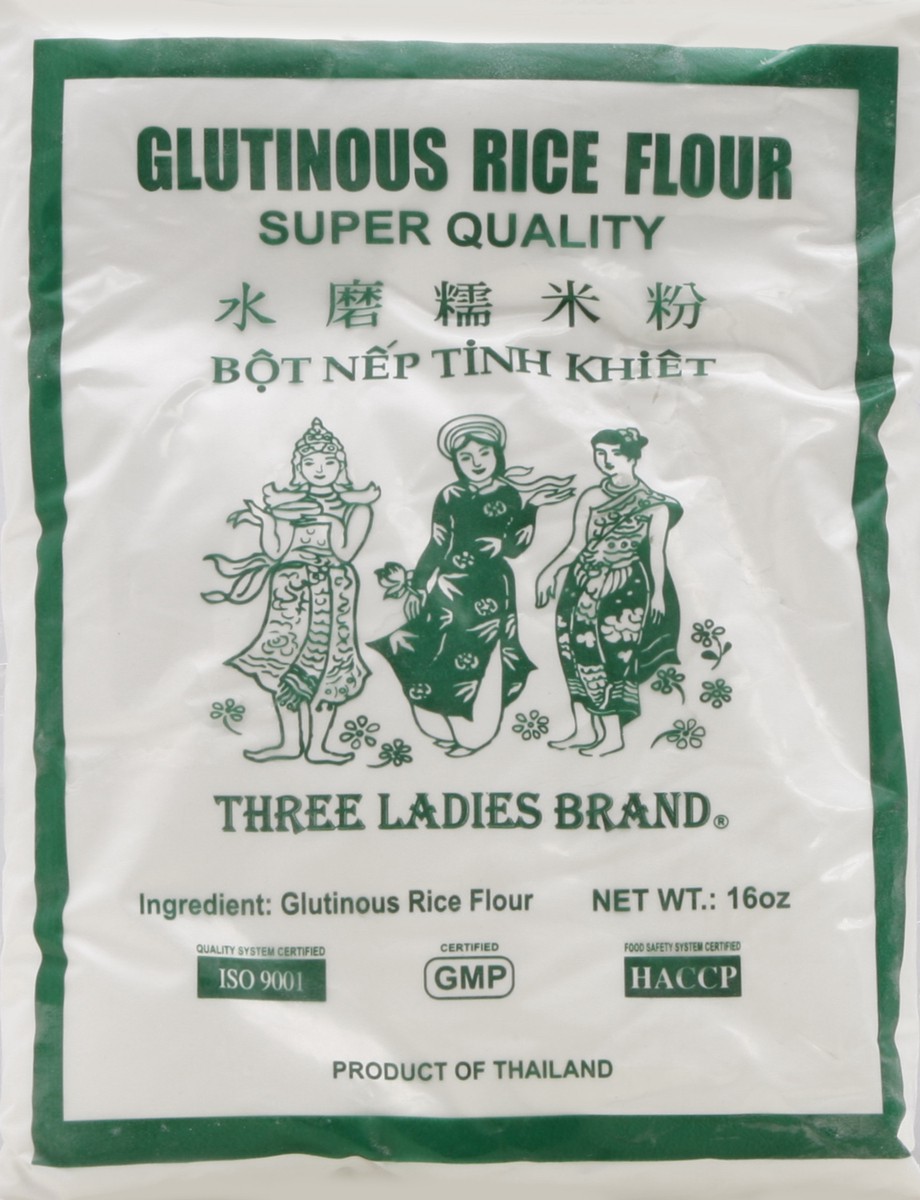 slide 2 of 5, Three Ladies Glutinous Rice Flour, 16 oz