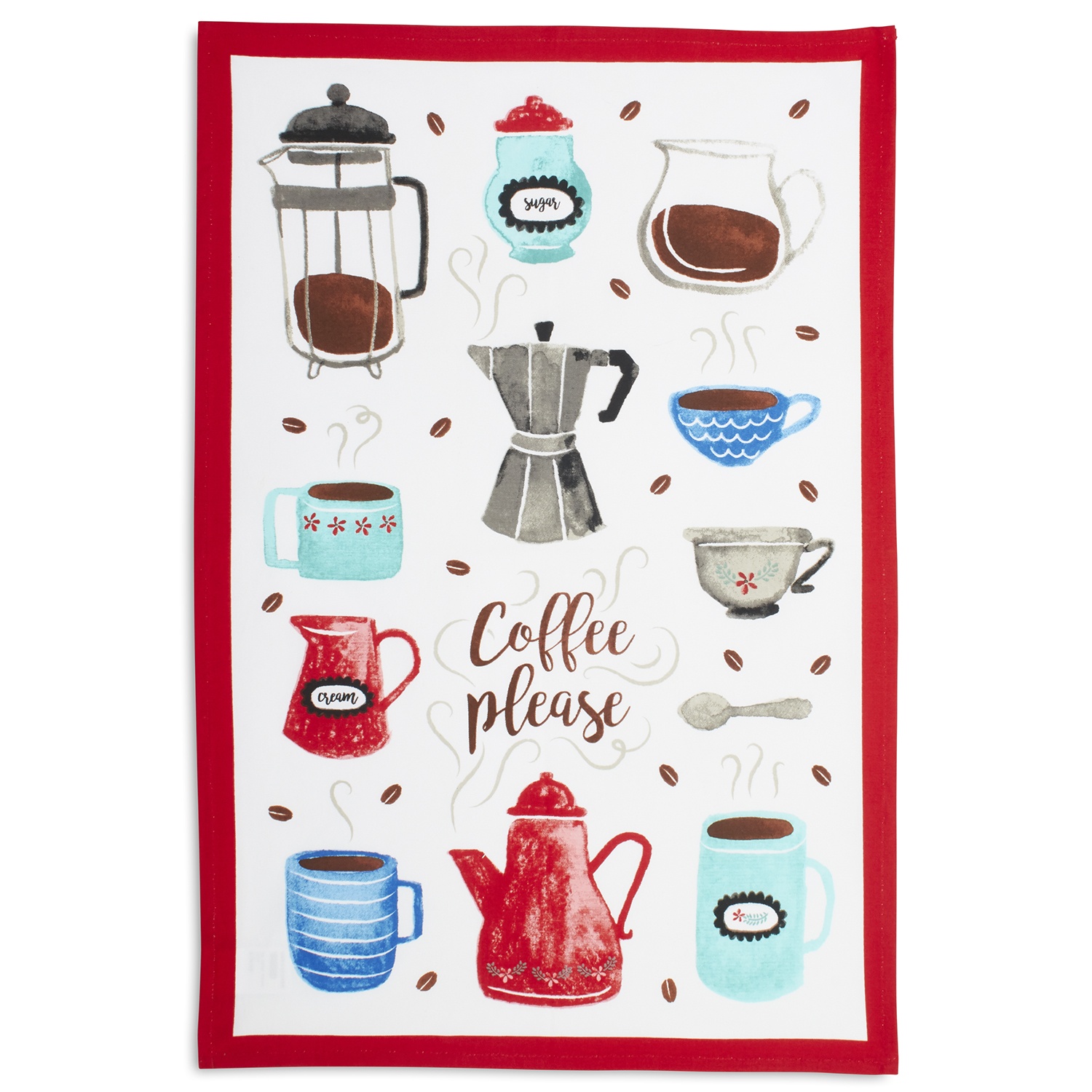 slide 1 of 1, Sur La Table Coffee Please Kitchen Towel, 28 in x 18 in