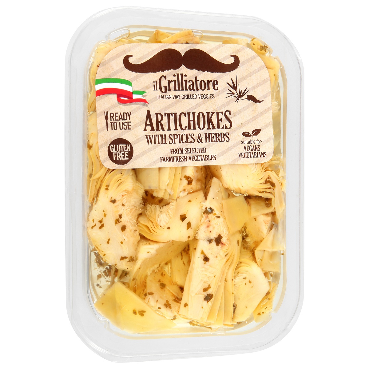 slide 2 of 10, il Grilliatore Quarters Of Artichokes With Spices, 8 fl oz