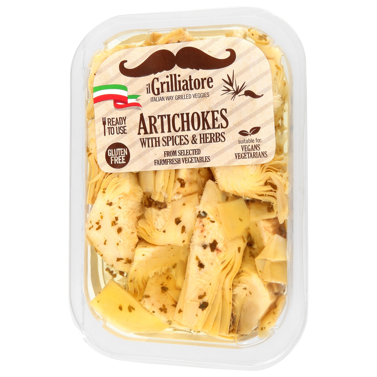 slide 3 of 10, il Grilliatore Quarters Of Artichokes With Spices, 8 fl oz