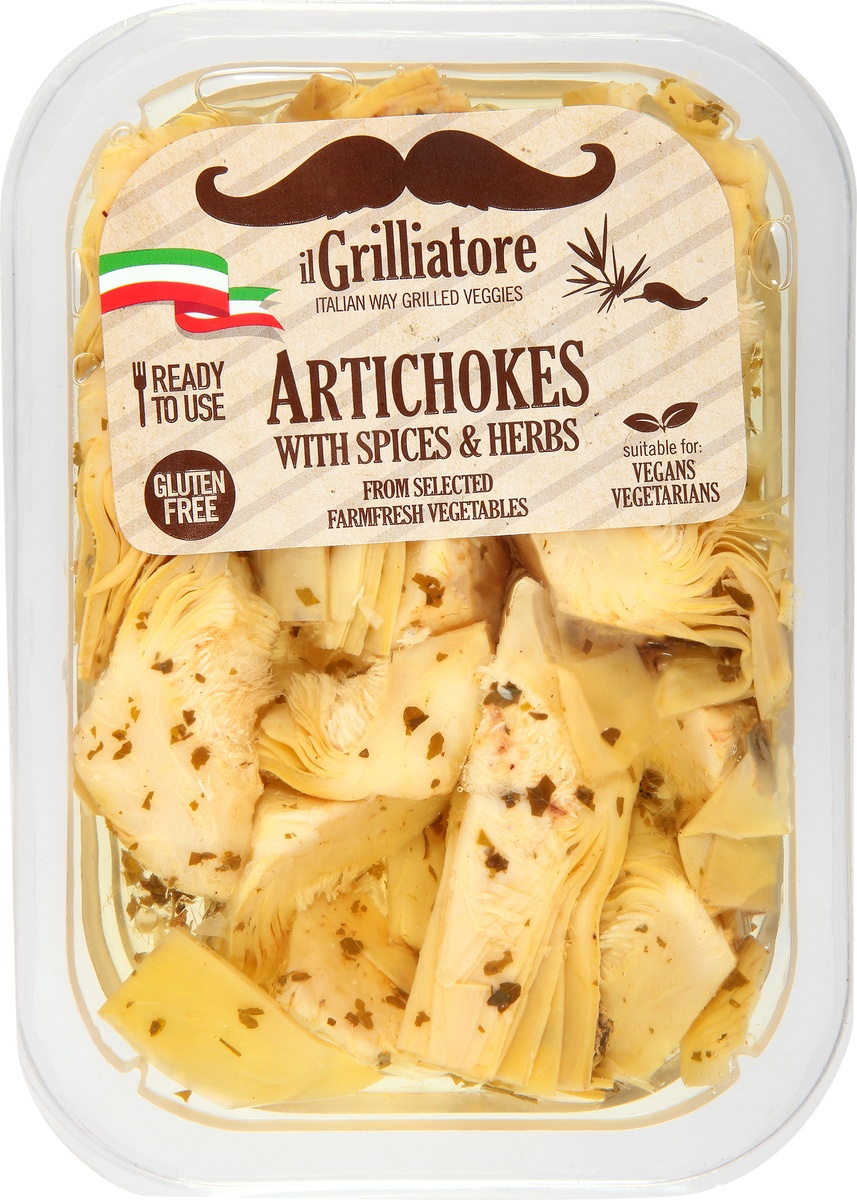 slide 9 of 10, il Grilliatore Quarters Of Artichokes With Spices, 8 fl oz