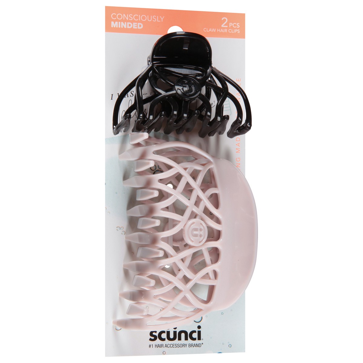 slide 2 of 9, scünci Consciously Minded Claw Hair Clips 2 ea, 2 ct